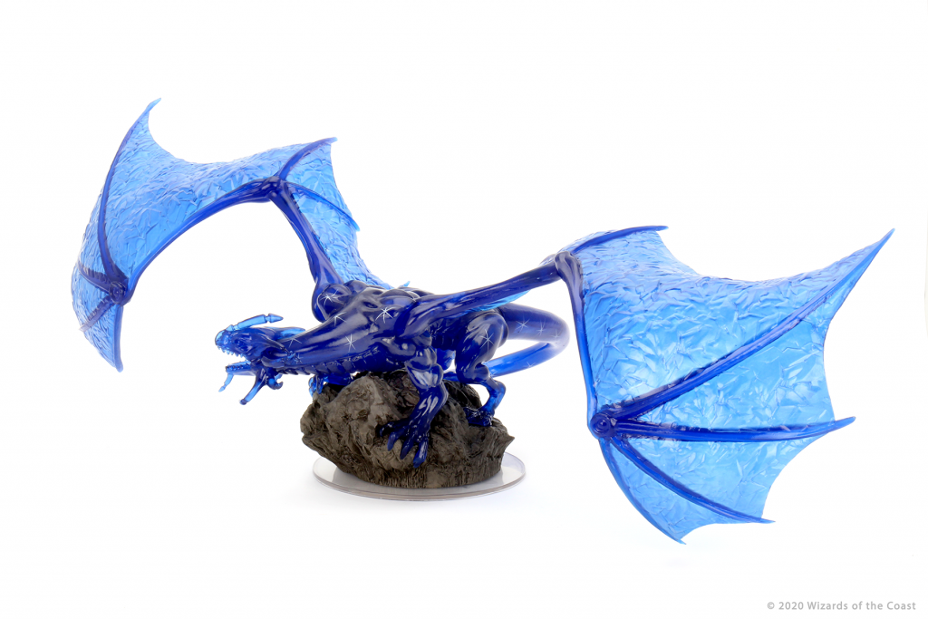Sapphire Dragon at 160mm tall and a much, much larger wingspan