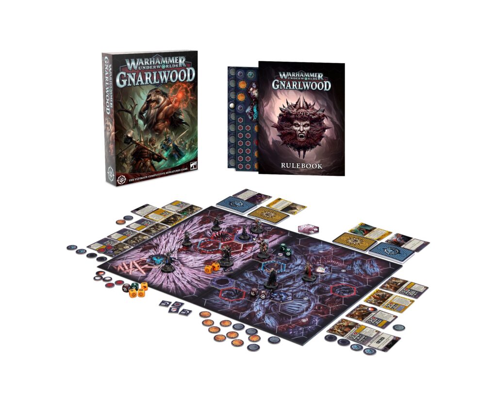 Gnarlwood box set featuring the Gnarlspirit Pack versus the Sons of Velmorn.  Includes new rules, boards, tokens, and four Rivals decks