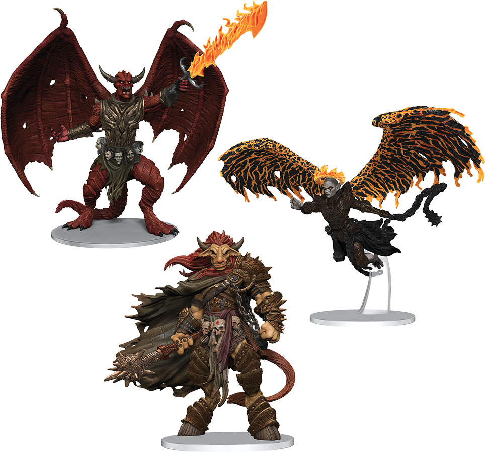 D&D Icons of the Realms Miniatures: Archdevils - Bael, Bel, and Zariel main image 0