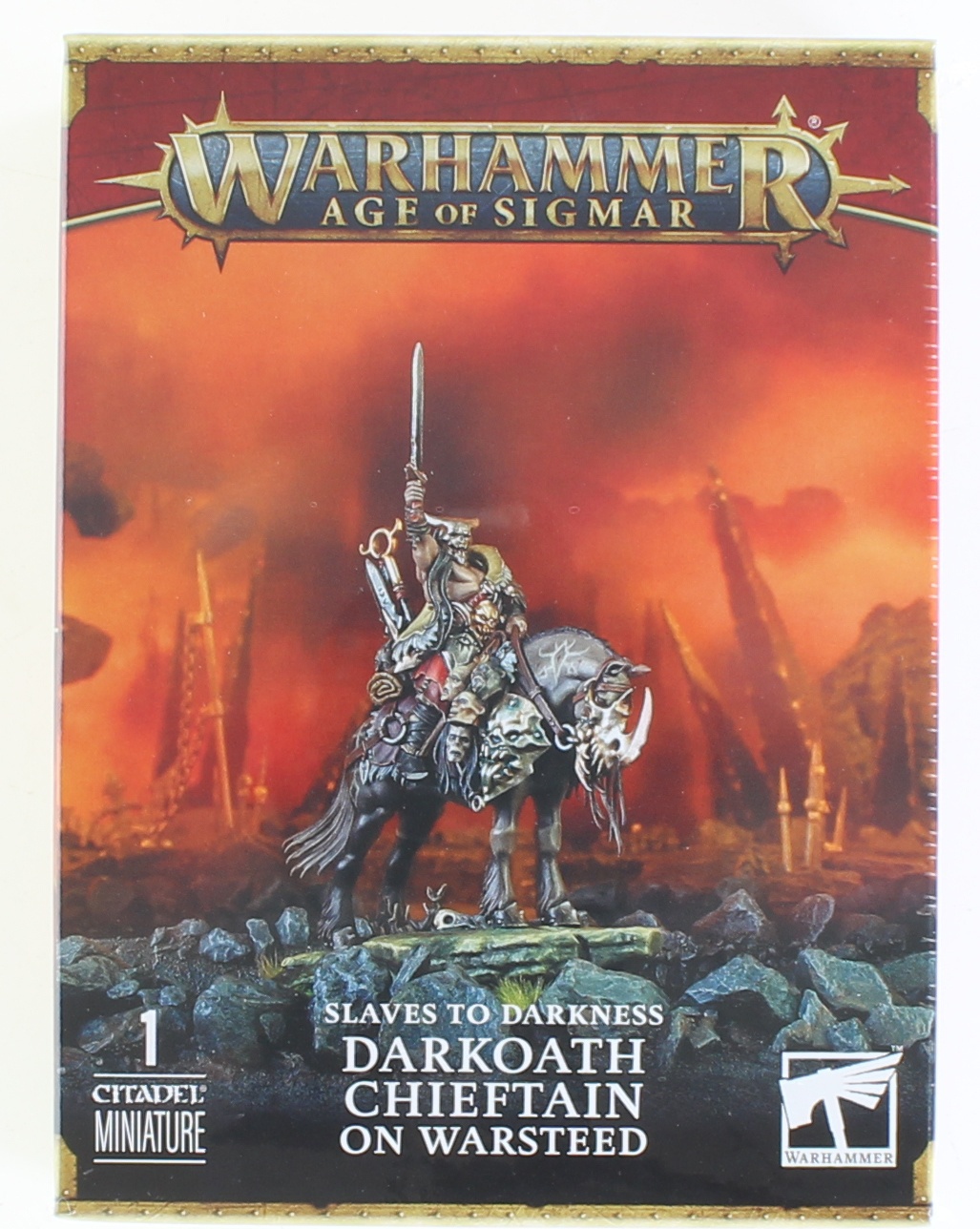 Games Workshop Warhammer Age Of Sigmar Slaves To Darkness Darkoath Chieftain On Warsteed